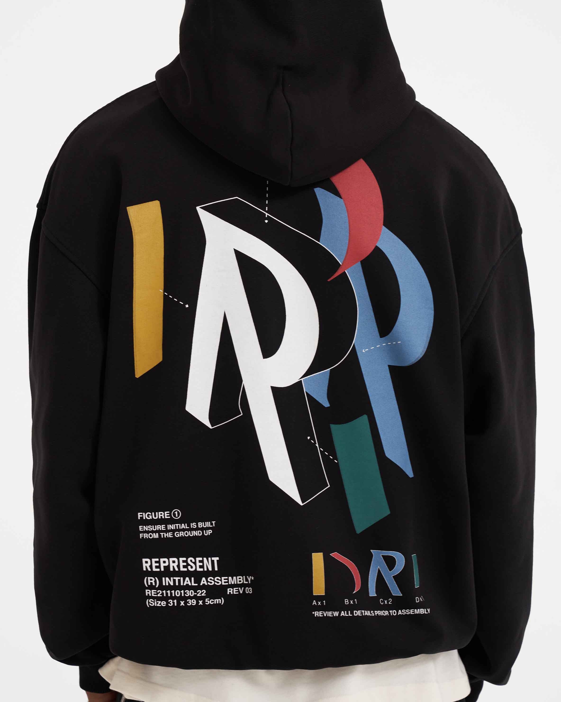 Initial Assembly Hoodie - Black